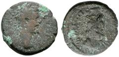 RÖMISCHE PROVINZIALPRÄGUNGEN THRAKIEN PERINTH Septimius Severus, 193 - 211 n. Chr. AE Kleinbronze (4,43g). D. Tête laurée de Septime Sévère, à dr. R. Buste drapé de Sarapis, coiffé du calathos, à dr. 