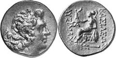GRIECHEN THRAKISCHE KÖNIGE UND DYNASTEN Objekt-Nr.: 1183 Lysimachos, 305 - 281 v. Chr. Stater, (8,29 g.), Mzst. Kallatis. Vs.: Kopf Alexanders d. Gr. mit Diadem und Ammonshorn n. r. Rs.: BASILEWS LUSI
