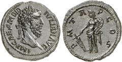 RÖMER RÖMISCHE KAISERZEIT. Didius Iulianus, 193 n. Chr. Billon-Denar (2,52g). 28. März - Mai (?) 193 n. Chr. Mzst. Rom. Vs.: IMP CAES M DID IVLIAN AVG, Kopf mit Lorbeerkranz n. r. Rs.: P M TR P COS, F