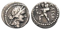 RÖMER RÖMISCHE REPUBLIK RÖMISCHE REPUBLIK NACH 211 V. CHR. C. Iulius Caesar, 47 - 46 v. Chr. C. Iulius Caesar, 47 - 46 v. Chr. Denar (3.61g). Mzst.in Afrika. Vs.: Kopf der Venus mit Stephane n. r. Rs.