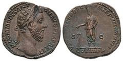 RÖMER RÖMISCHE KAISERZEIT Commodus, 177 - 192 n. Chr. Commodus, 177 - 192 n. Chr. Sesterz (18.90g). 184 n. Chr. Mzst.Rom. Vs.: M COMMODVS ANTON AVG PIVS BRIT, Kopf mit Lorbeerkranz n. r. Rs.: VOTA SVS