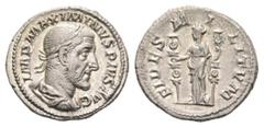 RÖMER RÖMISCHE KAISERZEIT Maximinus Thrax, 235 - 238 n. Chr. Maximinus Thrax, 235 - 238 n. Chr. Denar (3.49g). 235 n. Chr. Mzst.Rom. Vs.: IMP MAXIMINVS PIVS AVG, drapierte Panzerbüste mit Lorbeerkranz