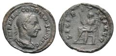 RÖMER RÖMISCHE KAISERZEIT Gordian I., 238 n. Chr. Gordian I., 238 n. Chr. Billon-Denar (2.04g). Mzst.Rom. Vs.: IMP M ANT GORDIANVS AFR AVG, drapierte Panzerbüste mit Lorbeerkranz n.r. Rs.: SECVRITAS A