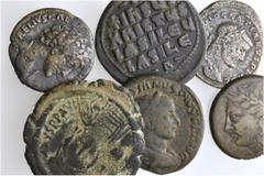 LOTS Römische AE AE a) KÖNIGE VON BITHYNIEN, Prusias I. (ca. 230-185 v. Chr.), AE, Apollon/Nike. b) MARC AUREL (161-180 n. Chr.), As, barer Kopf/Minerva. c) GORDIAN III. (238-244 n. Chr.), Sesterz, Bü