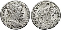 RÖMISCHE PROVINZIALPRÄGUNGEN KILIKIEN. SELEUKIA AM KALYKADNOS. Septimius Severus, 193 - 211 n. Chr. Tetradrachme (12,41g). Vs.: ΑΥ Κ Λ ΣΕ ΣΕΟΥΗΡΟΣ ΠΕΡ, Kopf des Kaisers mit Lorbeerkranz n. r. Rs.: ΣΕΛ