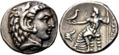 GRIECHEN MAKEDONISCHE KÖNIGE. Alexander III. der Große, 336 - 323 v. Chr. Tetra­drachme (17,01g). ca. 323 - 320 v. Chr. Mzst. Amathos. Vs.: Kopf des Herakles im Löwenskalp n. r. Rs.: ΑΛΕΞΑΝΔΡΟΥ, Zeus 