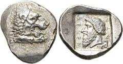 GRIECHEN LYKIEN. DYNASTEN. Mithrapata. Stater (9.82g). ca. 380 - 370 v. Chr. Vs.: Löwenprotome mit aufgerissenem Maul r. Rs.: "mithrapata", Porträt des Dynasten l., dahinter Triskeles. Olcay - Morkhol