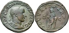 RÖMER RÖMER RÖMISCHE KAISERZEIT Gordian III., 238 - 244 n. Chr. Sesterz (22.02g). 243 - 244 n. Chr. Mzst.Rom. Vs.: IMP GORDIANVS PIVS FEL AVG, drapierte Panzerbüste mit Lorbeerkranz n. r. Rs.: SECVRIT