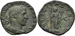 RÖMER RÖMER RÖMISCHE KAISERZEIT Philipp I. Arabs, 244 - 249 n. Chr. Sesterz (16.73g). Mzst.Rom. Vs.: IMP M IVL PHILIPPVS AVG, drapierte Panzerbüste mit Lorbeerkranz n. r. Rs.: FELICITAS TEMP / S - C, 