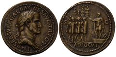 MEDAILLEN ANTIKE - HERRSCHER UND KULTUR. RÖMISCH. Servius Sulpicius Galba, 68 - 69. Bronzegussmedaille (21.57g). o.J., unsigniert (nach G. Cavino, 16. Jahrhundert). Paduaner in der Art eines Sesterz. 