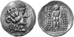 KELTEN MITTLERE UND UNTERE DONAU No.: 29 Schätzpreis-Estimation: DM 650,- Nachahmungen der Tetradrachmen von Thasos. Klasse III: Auflösung der Legende Tetradrachme, (16,27 g.), Vs.: Stilisierter Kopf 