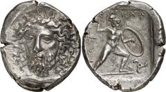 GRIECHEN LYKIEN Perikle Stater (9,83g) 380 - 375 v. Chr. Mzst. Antiphellos. Vs.: Porträt des Dynasten in Dreiviertelansicht. Unter der Büste Reste der Künstlersignatur. Rs.: "Perikle", nach r. kämpfen