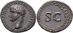 RÖMER RÖMISCHE KAISERZEIT. Germanicus, 15 v. Chr. - 19 n. Chr. AE As ø 27mm (13,71g). Geprägt unter Caligula, 40 - 41 n. Chr. Mzst. Rom. Vs.: GERMANICVS CAESAR TI AVG F DIVI AVG N, Kopf n. l. Rs.: C C