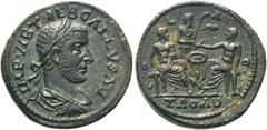RÖMISCHE PROVINZIALPRÄGUNGEN UNBESTIMMTES KLEINASIEN. ALEXANDRIA TROAS. Trebonianus Gallus, 251 - 253 n. Chr. AE As ø 21mm (6,08g). Vs.: IMP VIB TREB GALLVS AV, drapierte Panzerbüste mit Lorbeerkranz 