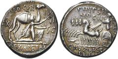 RÖMER RÖMISCHE REPUBLIK. RÖMISCHE REPUBLIK NACH 211 V. CHR. M. Aemilius Scaurus und P. Plautius Hypsaeus, 58 v. Chr. Denar ø 18mm (3,94g). Mzst. Rom. Vs.: [M SCAVR] / AED CVR / EX - S C / REX ARETAS, 