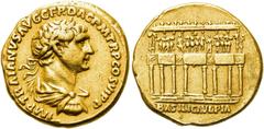 RÖMER KAISERZEIT. Trajan, 98 - 117 n. Chr. Aureus ø 19mm (7,17g). 112 - 113 n. Chr. Mzst. Rom. Vs.: IMP TRAIANVS AVG GER DAC P M TR P COS VI P P, drapierte Panzerbüste mit Lorbeerkranz n. r. Rs.: BASI