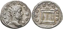 RÖMER KAISERZEIT. Divus Commodus, ab 195 n. Chr. Antoninian ø 22mm (3,89g). Geprägt unter Traianus Decius, 250 - 251 n. Chr. Mzst. Mediolanum. Vs.: DIVO COMMODO, Kopf mit Strahlenkrone n. r. Rs.: CONS