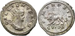 RÖMER KAISERZEIT. Gallienus (Alleinherrschaft), 260 - 268 n. Chr. Antoninian ø 22mm (4,50g). 264 - 266 n. Chr. Mzst. Antiochia. Vs.: GALLIENVS AVG, drapierte Panzerbüste mit Strahlenkrone n. r. Rs.: P