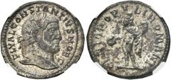RÖMER KAISERZEIT. Constantius I. Chlorus als Caesar, 293 - 305 n. Chr. AE Follis ø 28mm (9,29g). 303 n. Chr. Mzst. Londinium. Vs.: FL VAL CONSTANTIVS NOB C, Kopf mit Lorbeerkranz n. r. Rs.: GENIO POPV
