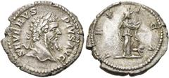 RÖMER RÖMISCHE KAISERZEIT. Septimius Severus, 193 - 211 n. Chr. Denar ø 21mm (3,76g). 207 n. Chr. Mzst. Rom. Vs.: SEVERVS PIVS AVG, Kopf mit Lorbeerkranz n. r. Rs.: AFRICA, Afrika mit Elefantenskalp u