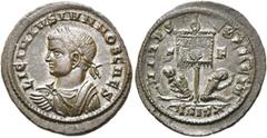RÖMER RÖMISCHE KAISERZEIT. Licinius II., 315 - 324 n. Chr. AE Follis ø 20mm (3,19g). 320 n. Chr. Mzst. Siscia. Vs.: LICINIVS IVN NOB CAES, drapierte Panzerbüste mit Lorbeerkranz n. l. Rs.: VIRTVS EXER