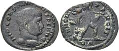 RÖMER RÖMISCHE KAISERZEIT. Constantin I., der Große, 307 - 337 n. Chr. AE 1/2 Follis ø 18mm (1,30g). 313 n. Chr. Mzst. Rom. Vs.: IMP CONSTANTINVS P F AVG, Kopf n. r. Rs.: FVNDA-T PACIS / RQ, nackter, 