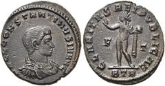 RÖMER RÖMISCHE KAISERZEIT. Constantin II. als Caesar, 317 - 337 n. Chr. AE Follis ø 19mm (2,93g). 317 - 318 n. Chr. Mzst. Treveris. Vs.: FL CL CONSTANTINVS IVN N C, drapierte Panzebüste n. r. Rs.: CLA