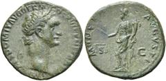 RÖMER RÖMISCHE KAISERZEIT. Domitian, 81 - 96 n. Chr. AE As ø 27mm (10,32g). 90 - 91 n. Chr. Mzst. Rom. Vs.: IMP CAES DOMIT AVG GERM COS XV CENS PER P P, Kopf mit Lorbeerkranz n. r. Rs.: MONETA AVGVSTI