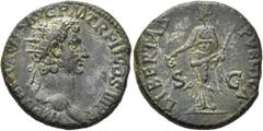 RÖMER RÖMISCHE KAISERZEIT. Nerva, 96 - 98 n. Chr. AE Dupondius ø 26mm (12,03g). 97 n. Chr. Mzst. Rom. Vs.: IMP NERVA CAES AVG P M TR P COS III P P, Kopf mit Strahlenkrone n. r. Rs.: LIBERTAS PVBLICA /