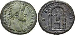 RÖMER RÖMISCHE KAISERZEIT. Antoninus Pius, 138 - 161 n. Chr. AE Dupondius ø 27mm (14,44g). 158 - 159 n. Chr. Mzst. Rom Vs.: ANTONINVS AVG PIVS P P TR P XXII, Kopf mit Strahlenkrone n. r. Rs.: COS IIII