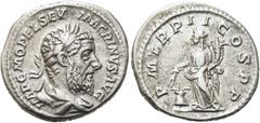 RÖMER RÖMISCHE KAISERZEIT. Macrinus, 217 - 218 n. Chr. Denar ø 19mm (3,81g). Mzst. Rom. Vs.: IMP C M OPEL SEV MACRINVS AVG, drapierte Panzerbüste mit Lorbeerkranz n. r. Rs.: P M TR P II COS P P, Annon