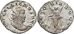 RÖMER RÖMISCHE KAISERZEIT. Gallienus (Samtherrschaft), 253 - 260 n. Chr. Antoninian ø 22mm (2,56g). 258 - 260 n. Chr. Mzst. Mediolanum. Vs.: IMP GALLIENVS AVG, Panzerbüste mit Strahlenkrone n. r. Rs.: