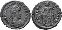 RÖMER RÖMISCHE KAISERZEIT. Valentinianus II., 375 - 392 n. Chr. AE Centenionalis ø 19mm (2,57g). 378 - 383 n. Chr. Mzst. Nikomedia. Vs.: D N VALENTINIANVS P F AVG, drapierte Panzerbüste mit Perlendiad