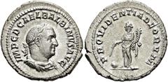 RÖMER RÖMISCHE KAISERZEIT. Balbinus, 238 n. Chr. Denar ø 21mm (3,38g). Mzst. Rom. Vs.: IMP C D CAEL BALBINVS AVG, drapierte Panzerbüste mit Lorbeerkranz n. r. Rs.: PROVIDENTIA DEORVM, Providentia mit 