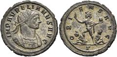 RÖMER RÖMISCHE KAISERZEIT. Aurelian, 270 - 275 n. Chr. Antoninian ø 24mm (3,70g). Frühling 274 n. Chr. Mzst. Serdica. Vs.: IMP AVRELIANVS AVG, Panzerbüste mit Strahlenkrone n. r. Rs.: ORI-ENS AVG / T,