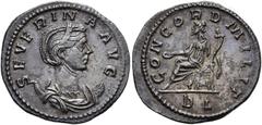 RÖMER RÖMISCHE KAISERZEIT. Severina, 274 - 275 n. Chr. Antoninian ø 23mm (3,43g). Ende 274 - Anfang 275 n. Chr. Mzst. Lugdunum. Vs.: SEVERINA AVG, drapierte Büste mit Stephane auf Mondsichel n. r. Rs.