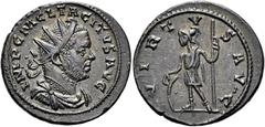 RÖMER RÖMISCHE KAISERZEIT. Tacitus, 275 - 276 n. Chr. Antoninian ø 23mm (4,33g). November - Dezember 275 n. Chr. Mzst. Lugdunum. Vs.: IMP C M CL TACITVS AVG, drapierte Panzerbüste mit Strahlenkrone n.
