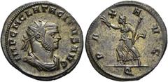 RÖMER RÖMISCHE KAISERZEIT. Tacitus, 275 - 276 n. Chr. Antoninian ø 23mm (3,95g). November - Dezember 275 n. Chr. Mzst. Siscia. Vs.: IMP C M CLA TACITVS AVG, drapierte Panzerbüste mit Strahlenkrone n. 