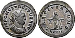 RÖMER RÖMISCHE KAISERZEIT. Tacitus, 275 - 276 n. Chr. Antoninian ø 23mm (3,45g). Anfang - Juni 276 n. Chr. Mzst. Rom. Vs.: IMP C M CL TACITVS AVG, drapierte Panzerbüste mit Strahlenkrone n. r. Rs.: LA
