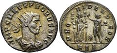RÖMER RÖMISCHE KAISERZEIT. Probus, 276 - 282 n. Chr. Antoninian ø 23mm (3,75g). 276 n. Chr. Mzst. Serdica. Vs.: IMP C M AVR PROBVS AVG, drapierte Panzerbüste mit Strahlenkrone n. r. Rs.: PRO-VIDEN D-E