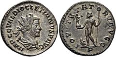 RÖMER RÖMISCHE KAISERZEIT. Diocletian, 284 - 305 n. Chr. Antoninian ø 22mm (4,43g). 289 n. Chr. Mzst. Lugdunum. Vs.: IMP C C VAL DIOCLETIANVS P AVG, drapierte Panzerbüste mit Strahlenkrone n. r. Rs.: 