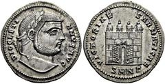 RÖMER RÖMISCHE KAISERZEIT. Diocletian, 284 - 305 n. Chr. Argenteus ø 20,5mm (3,36g). 295 - 296 n. Chr. Mzst. Nikomedia. Vs.: DIOCLETI-ANVS AVG, Kopf mit Lorbeerkranz n. r. Rs.: VICTORIAE SARMATICAE / 