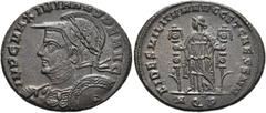 RÖMER RÖMISCHE KAISERZEIT. Maximianus Herculius, 285 - 310 n. Chr. AE Follis ø 29mm (9,57g). 306 - 307 n. Chr. Mzst. Aquileia. Vs.: IMP C MAXIMIANVS P F AVG, Panzerbüste mit Lorbeerkranz, Helm, geschu