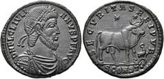 RÖMER RÖMISCHE KAISERZEIT. Julian II., 360 - 363 n. Chr. AE Doppelmaiorina ø 28mm (8,81g). Mzst. Arelate. Vs.: D N FL CL IVLI-ANVS P F AVG, drapierte Panzerbüste mit Perlendiadem n. r. Rs.: SECVRITAS 