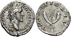RÖMER RÖMISCHE KAISERZEIT. Antoninus Pius, 138 - 161 n. Chr. Denar ø 19mm (3,01g). 143 - 144 n. Chr. Mzst. Rom. Vs.: ANTONINVS AVG PI-VS PP TR P COS III, Kopf mit Lorbeerkranz n.r. Rs.: IMPERATOR II, 