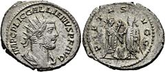 RÖMER RÖMISCHE KAISERZEIT. Gallienus (Samtherrschaft), 253 - 260 n. Chr. Antoninian ø 23mm (4,17g). 256 - 260 n. Chr. Mzst. Samosata. Vs.: IMP C P LIC GALLIENVS AVG, drapierte Büste mit Strahlenkrone 