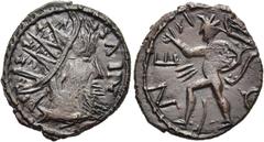 RÖMER RÖMISCHE KAISERZEIT. Tetricus I., 271 - 274 n. Chr. Antoninian ø 19mm (3,03g). Vs.: ...AIV..., drapierte Büste mit Strahlenkrone n. r. Rs.: ...NEA..., Sol schreitet n.l. RIC ; Zeitgenössische Im