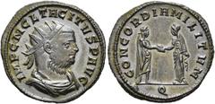 RÖMER RÖMISCHE KAISERZEIT. Tacitus, 275 - 276 n. Chr. Antoninian ø 22mm (3,83g). Dezember 275 - Juni 276 n. Chr. Mzst. Siscia. Vs.: IMP C M CL TACITVS P AVG, drapierte Panzerbüste mit Strahlenkrone n.