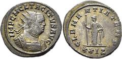 RÖMER RÖMISCHE KAISERZEIT. Tacitus, 275 - 276 n. Chr. Antoninian ø 22mm (4,08g). Januar - Juni 276 n. Chr. Mzst. Rom. Vs.: IMP C M CL TACITVS AVG, Panzerbüste mit Strahlenkrone n. r. Rs.: CLEMENTIA TE