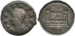 RÖMER RÖMISCHE KAISERZEIT. Stadtprägung unter Constantin I., der Große, 307 - 337 n. Chr. AE Follis ø 14mm (1,25g). 330 n. Chr. Mzst. Konstantinopel. Vs.: POP ROMANVS, drapierte Büste des Genius Popul